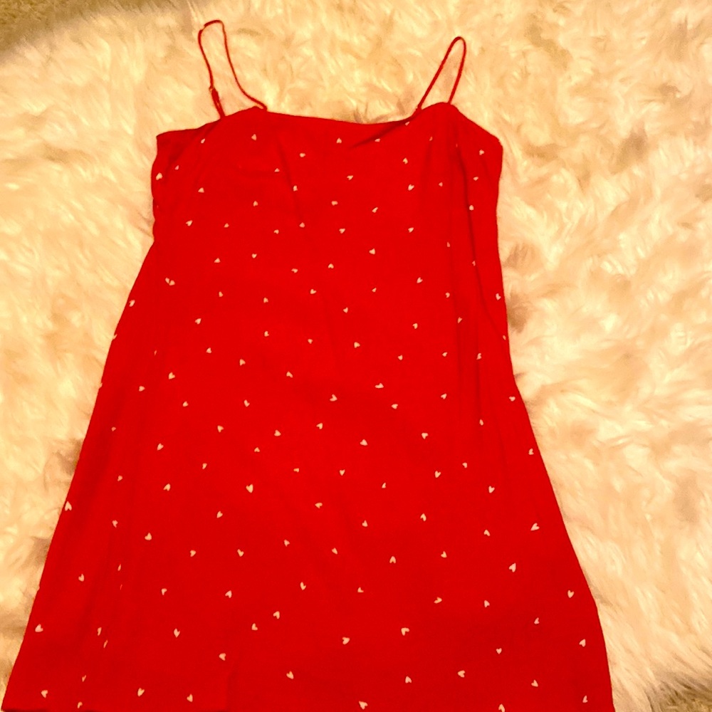 Red and white heart mini dress❤️🤍🎆